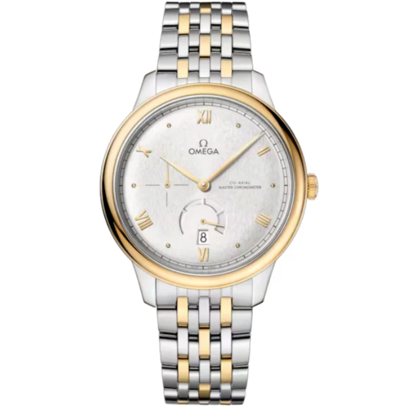 DE VILLE PRESTIGE 41 MM STAINLESS STEEL - YELLOW GOLD WITH SILVER DIAL - Omega
