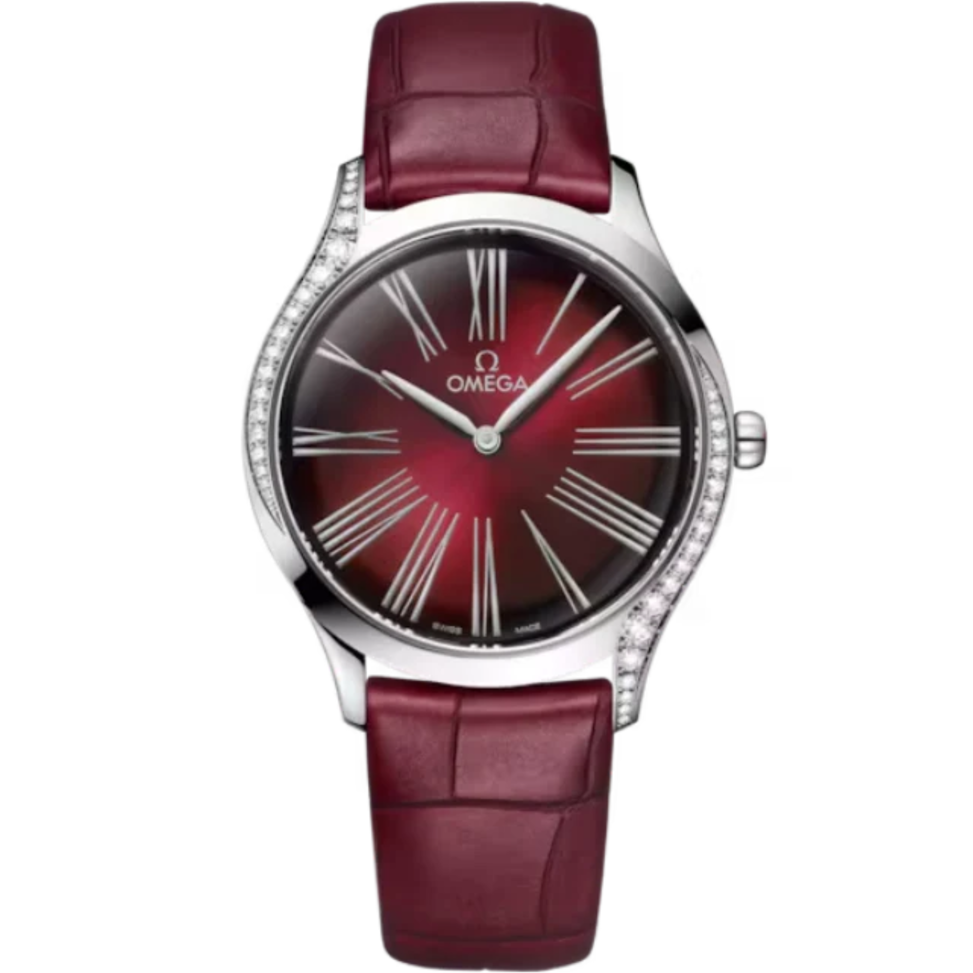 DE VILLE TRÉSOR 36 MM STAINLESS STEEL WITH RED DIAL - Omega