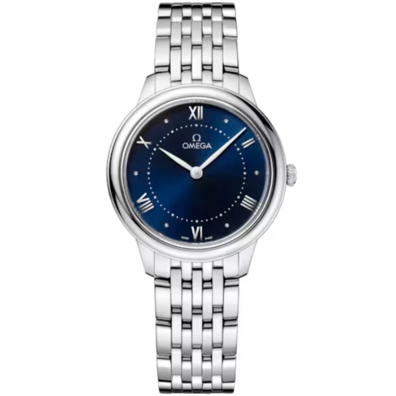 DE VILLE PRESTIGE 30 MM STAINLESS STEEL WITH BLUE DIAL - Omega