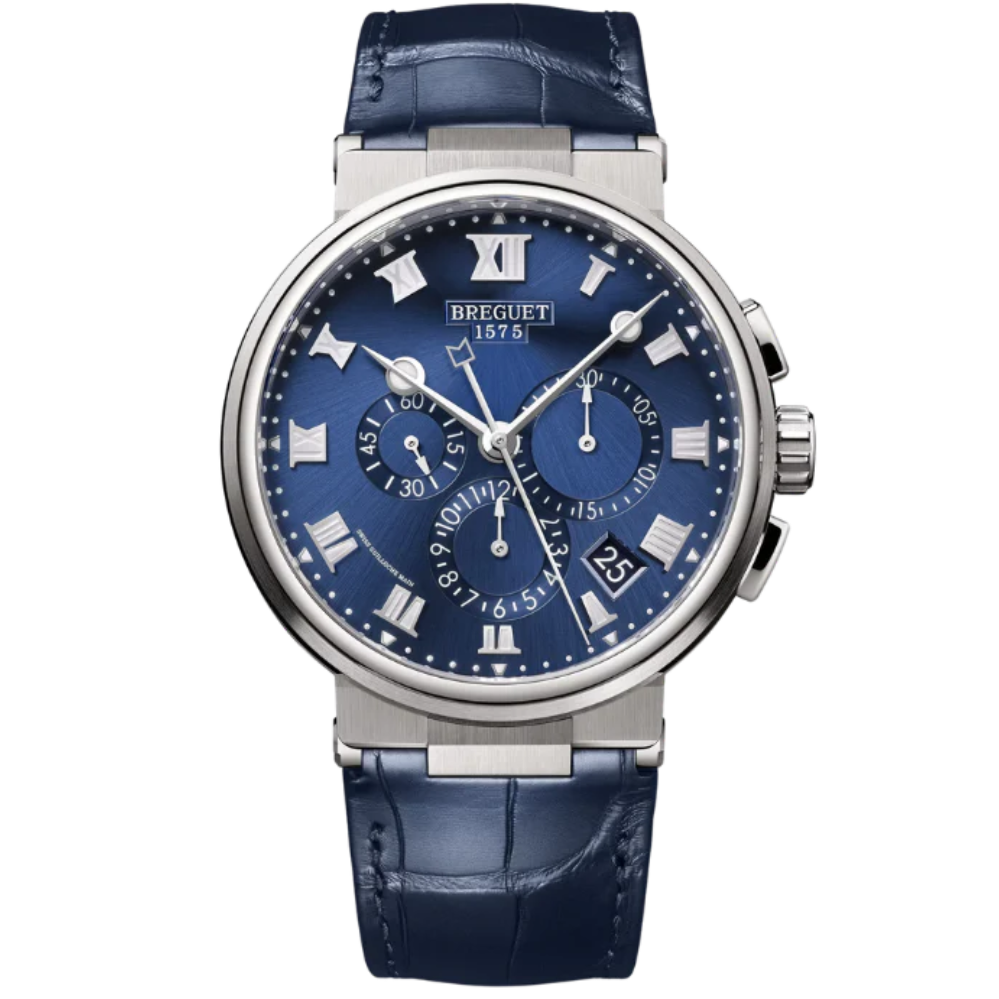 MARINE CHRONOGRAPHE 5527 42 TITANIUM WITH SUNBURST BLUE DIAL - Breguet