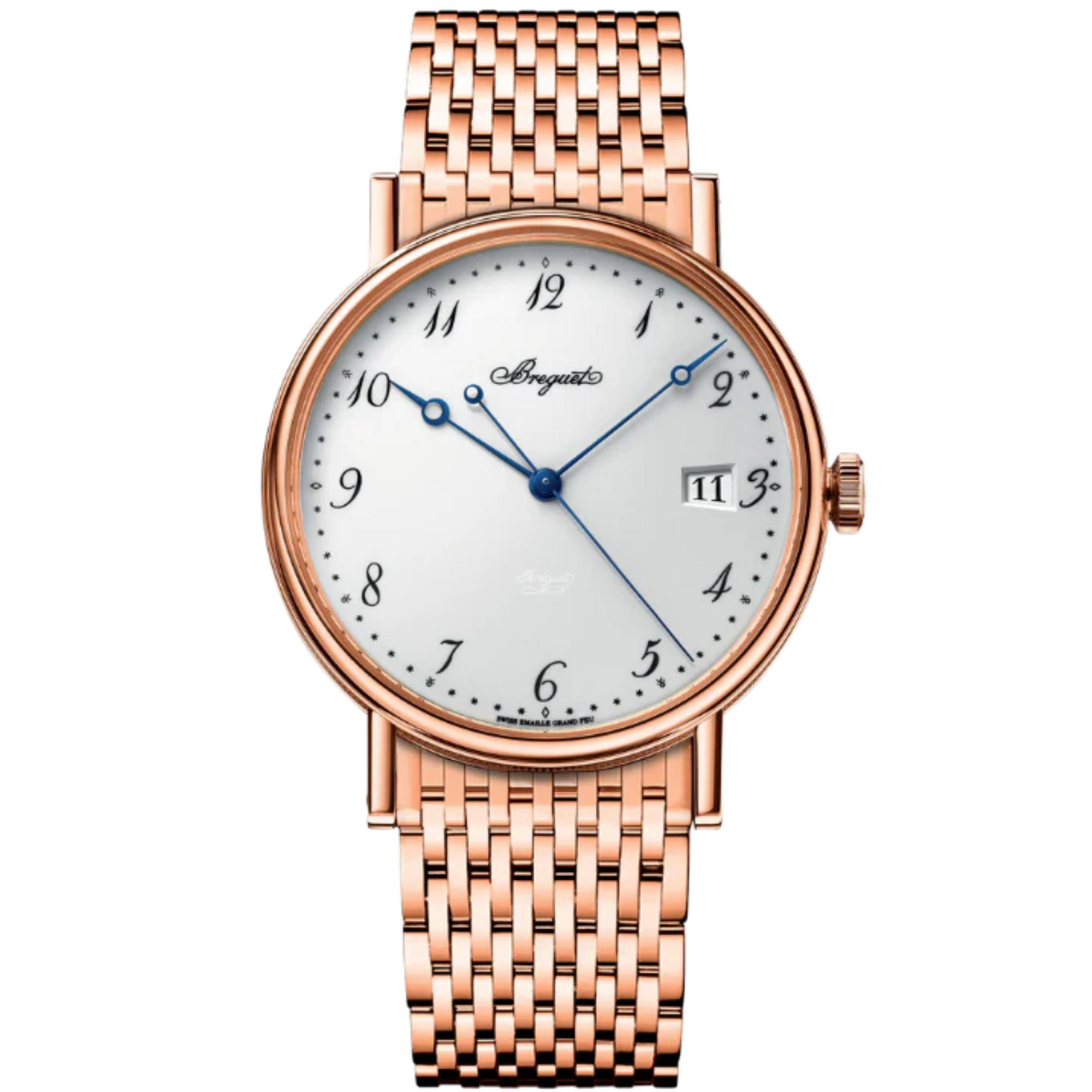 CLASSIQUE 5177 38 MM ROSE GOLD WITH WHITE 'GRAND FEU" ENAMEL DIAL - Breguet