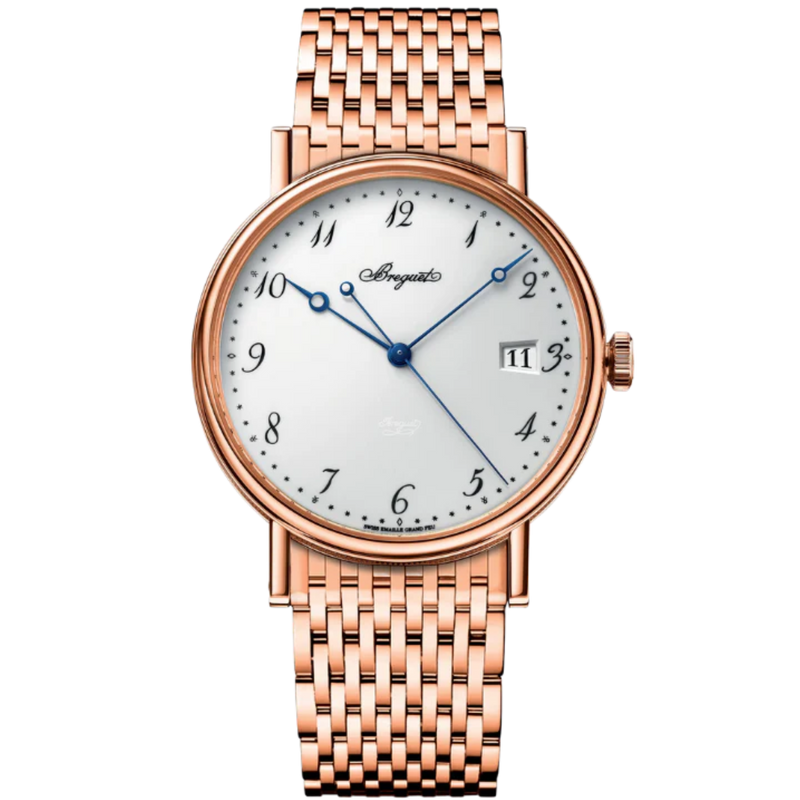 CLASSIQUE 5177 38 MM ROSE GOLD WITH WHITE 'GRAND FEU" ENAMEL DIAL - Breguet
