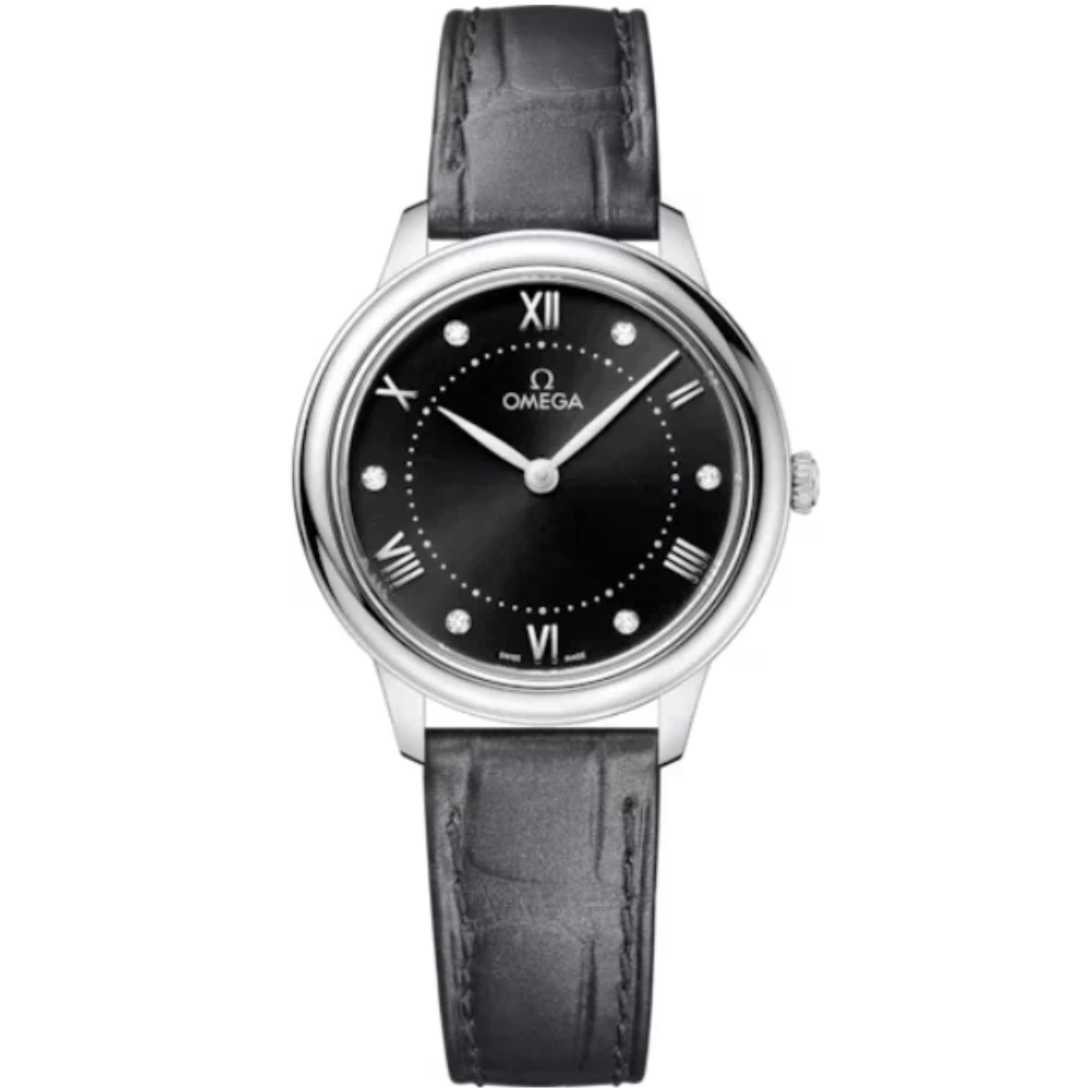 DE VILLE PRESTIGE 30 MM STAINLESS STEEL WITH BLACK DIAL - Omega