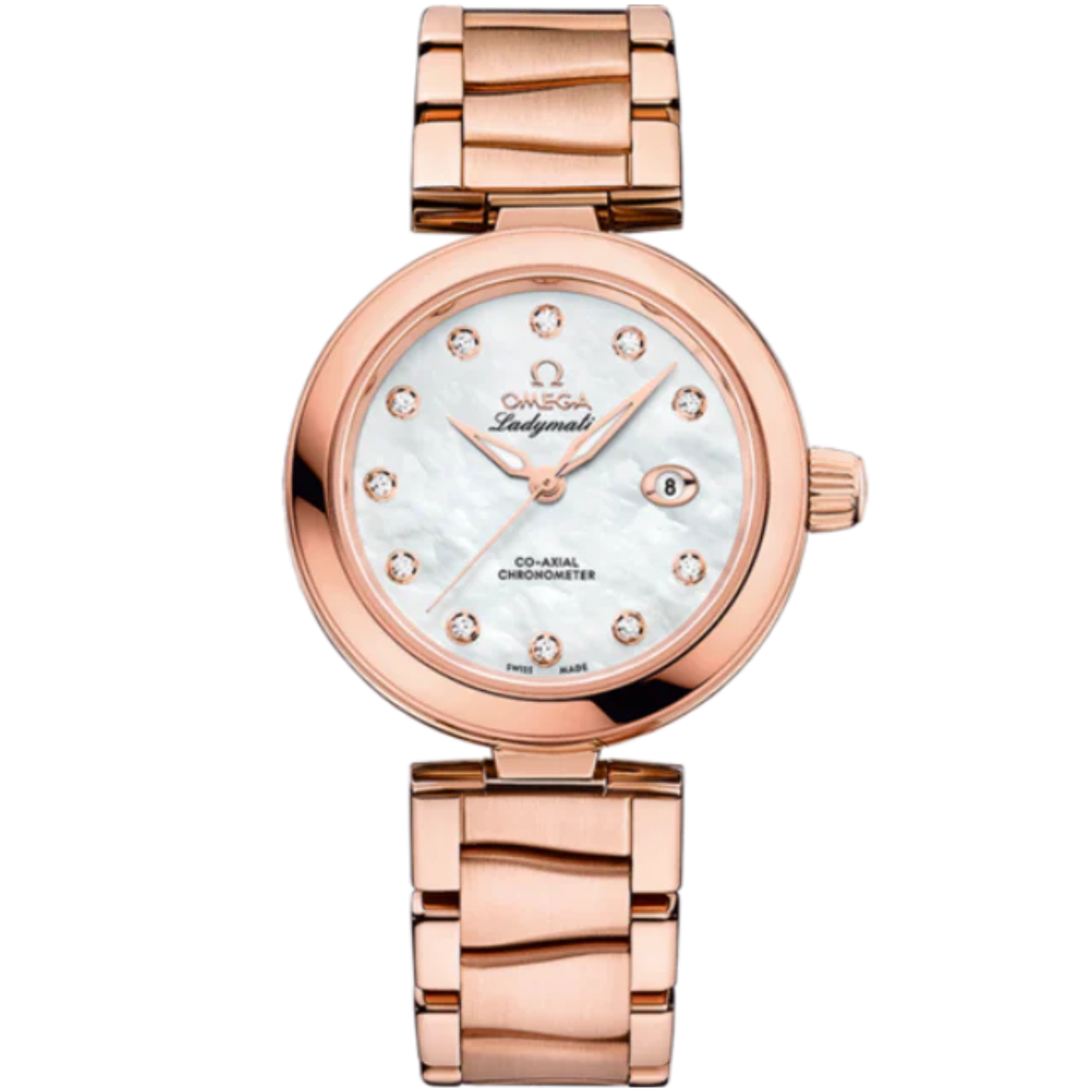 DE VILLE LADYMATIC 34 MM SEDNA™ GOLD WITH MOTHER OF PEARL DIAL - Omega
