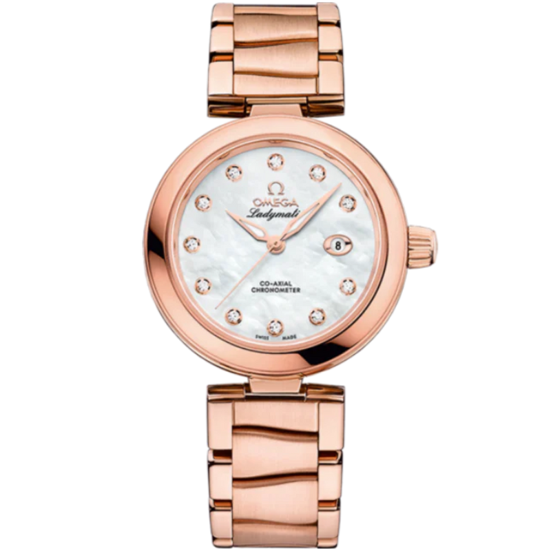 DE VILLE LADYMATIC 34 MM SEDNA™ GOLD WITH MOTHER OF PEARL DIAL - Omega