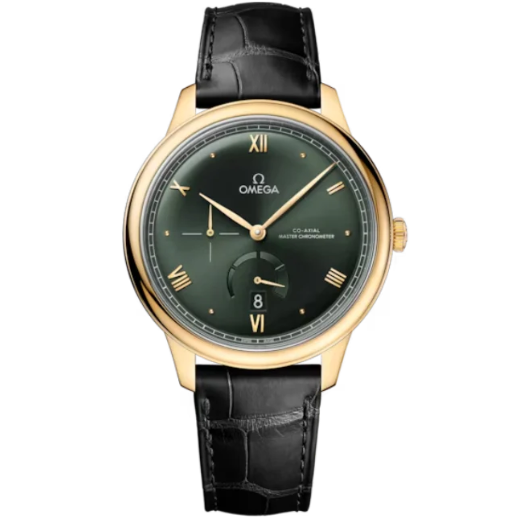 DE VILLE PRESTIGE 41 MM YELLOW GOLD WITH GREEN DIAL - Omega