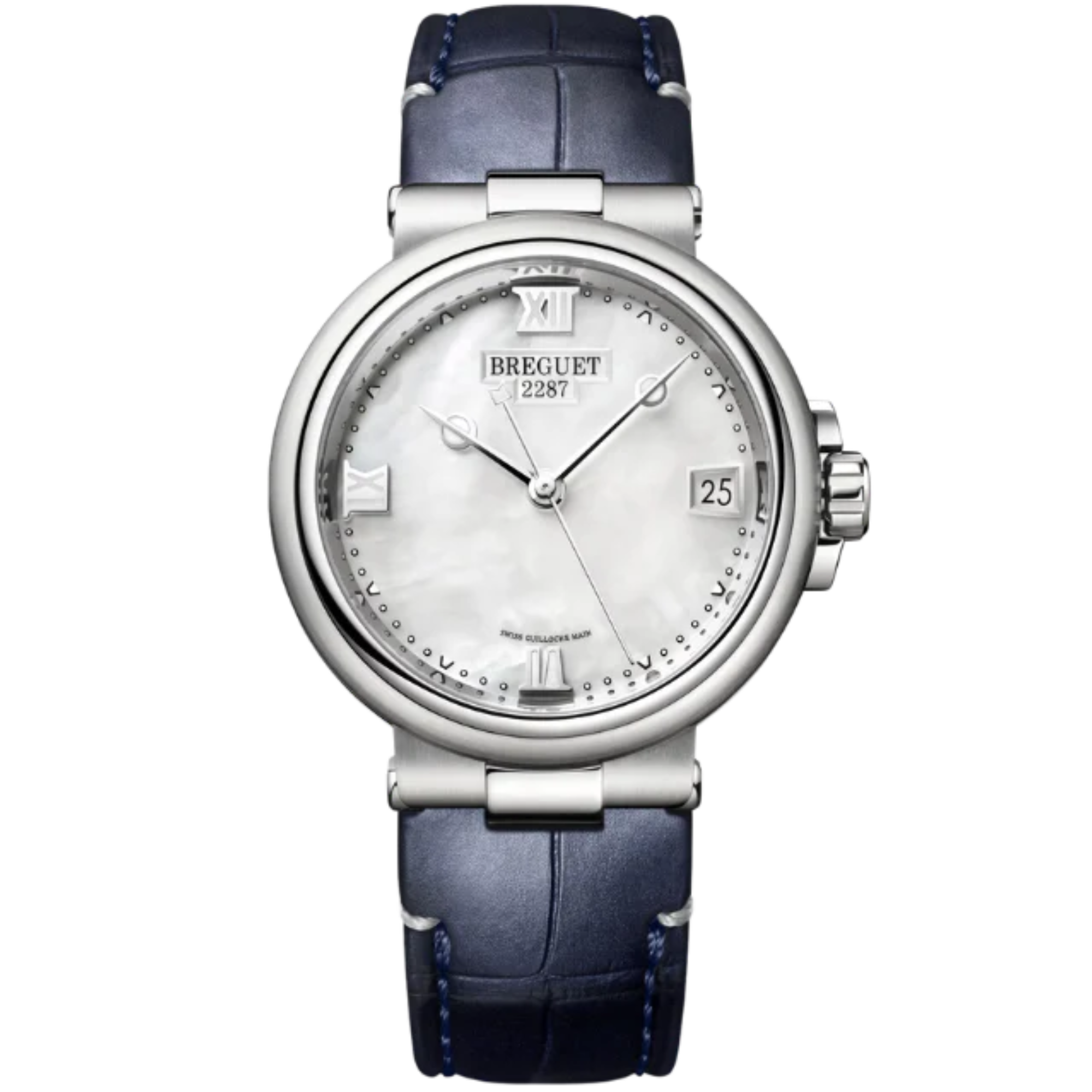 MARINE DAME 9517 34 MM STAINLESS STEEL WITH MOTHER OF PEARL DIAL - Breguet