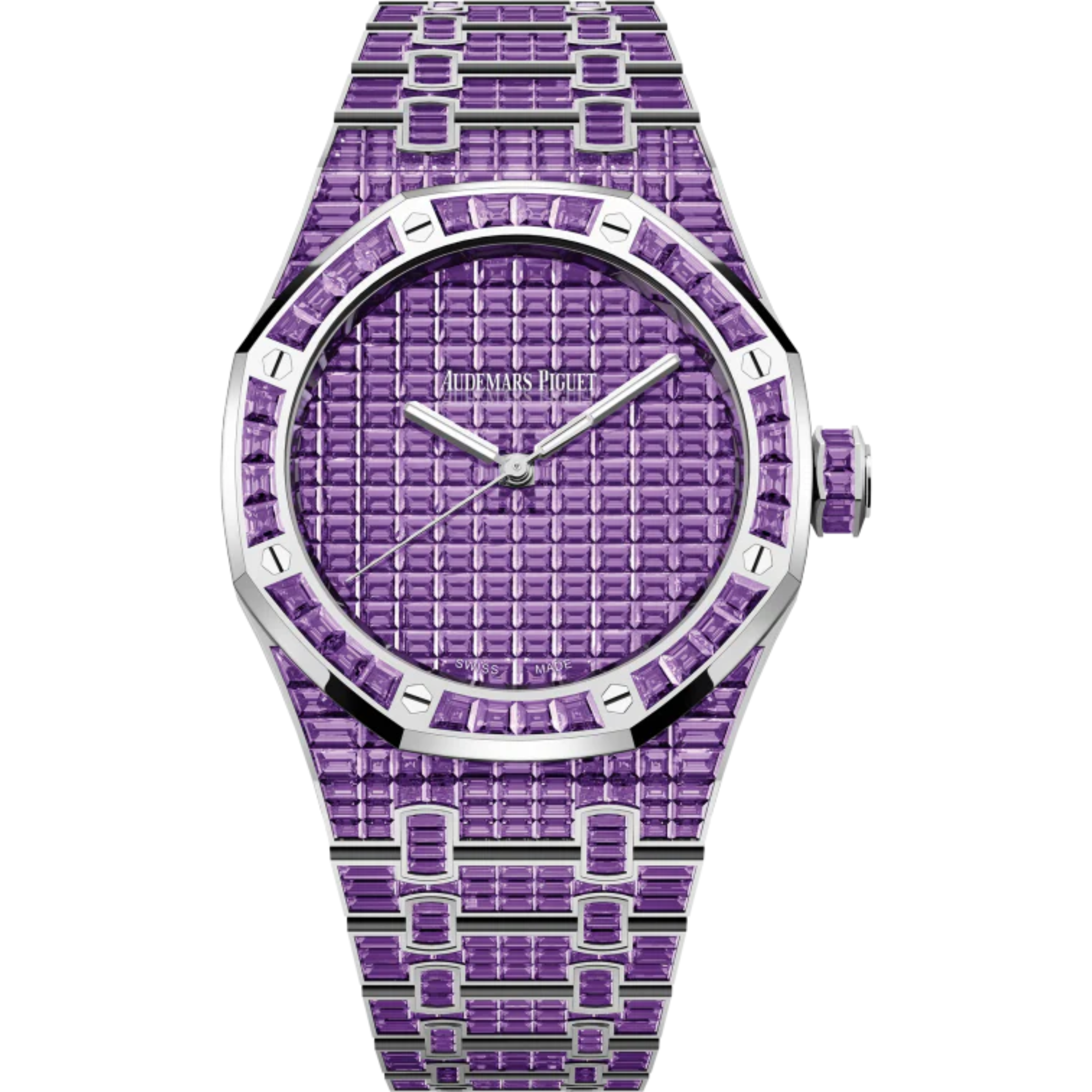 Royal Oak Selfwinding Amethyst 41MM 18-Carat White Gold Bracelet Set With Baguette-Cut Amethysts 18-Carat White Gold Dial 18-Carat White Gold Case - Audemars Piguet