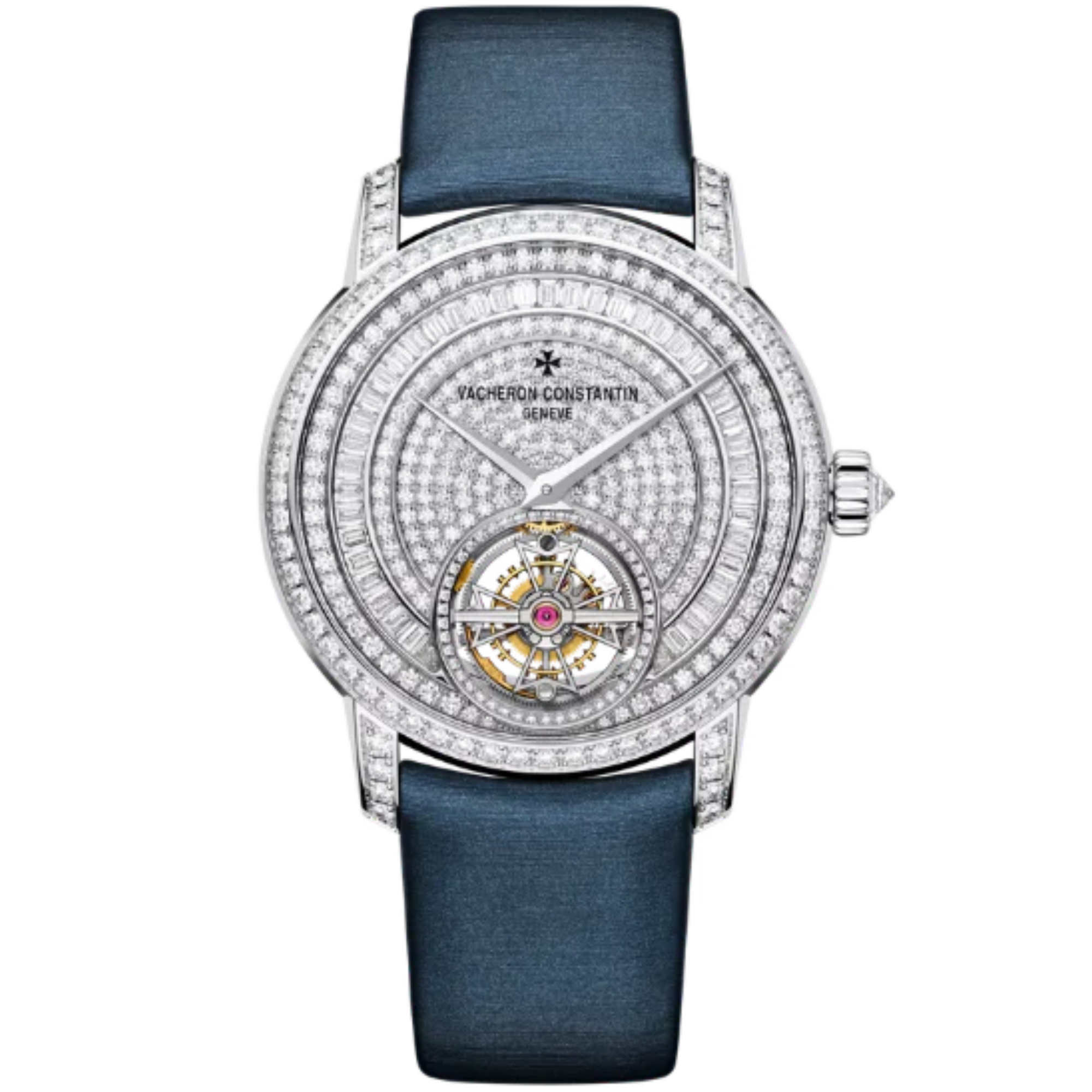 TRADITIONNELLE TOURBILLON JEWELLERY 39 MM 18K WHITE GOLD WITH WHITE GOLD DIAL - Vacheron Constantin