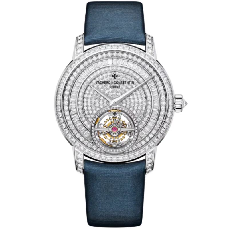 TRADITIONNELLE TOURBILLON JEWELLERY 39 MM 18K WHITE GOLD WITH WHITE GOLD DIAL - Vacheron Constantin