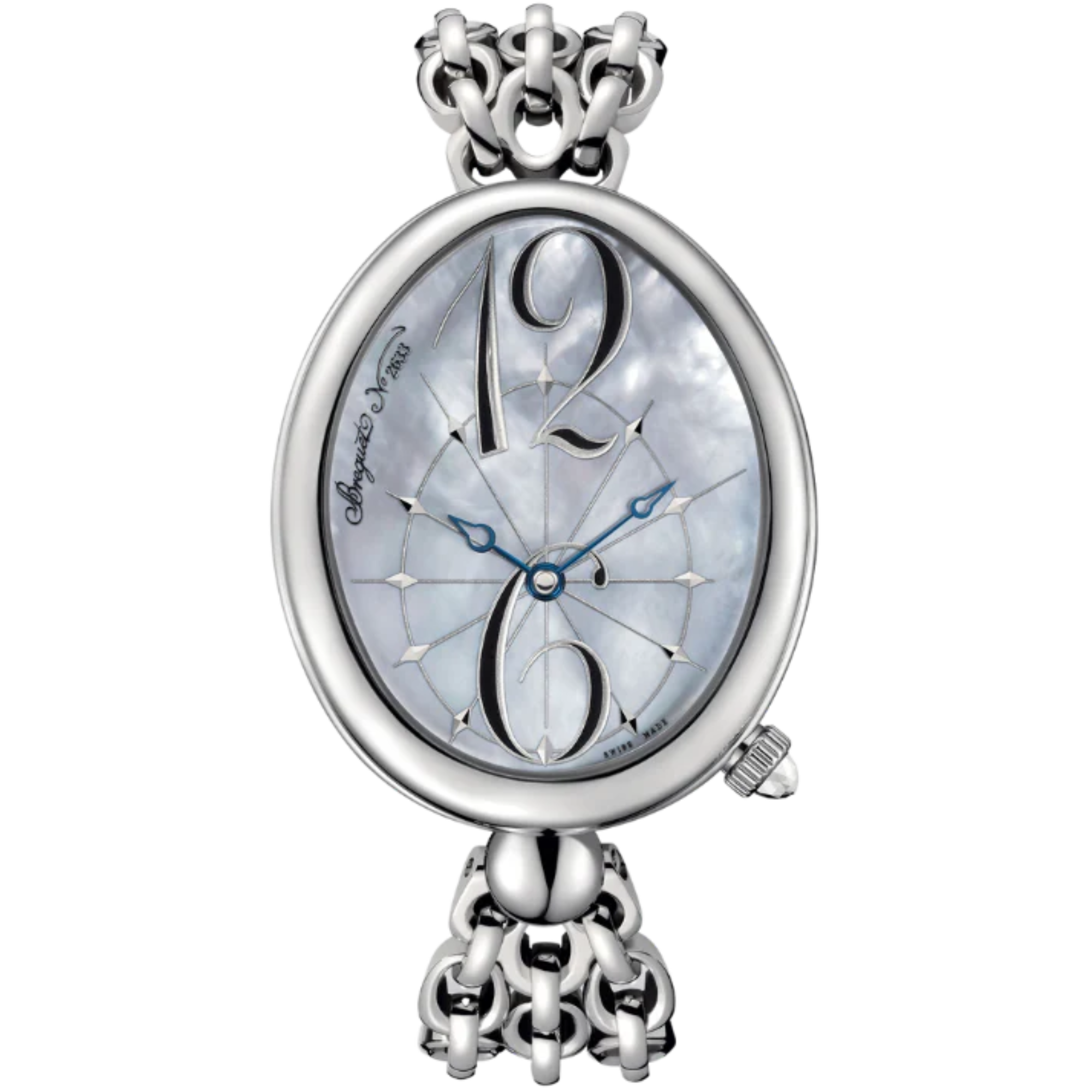 REINE DE NAPLES 8967 43 MM STAINLESS STEEL WITH MOTHER OF PEARL DIAL - Breguet