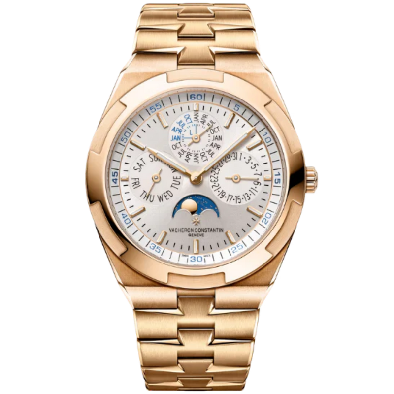 OVERSEAS PERPETUAL CALENDAR ULTRA-THIN 41 MM PINK GOLD WITH WHITE METAL DIAL - Vacheron Constantin