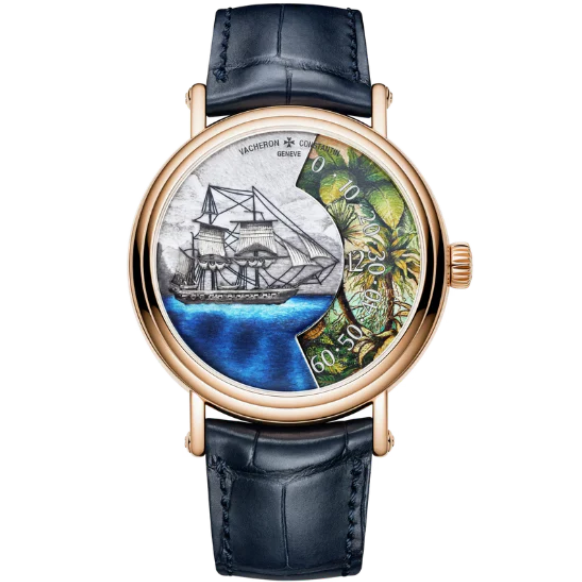 METIERS D'ART TRIBUTE TO EXPLORER NATURALISTS - DETROIT DE MAGELLAN 41 MM PINK GOLD WITH WHITE GOLD DIAL - Vacheron Constantin