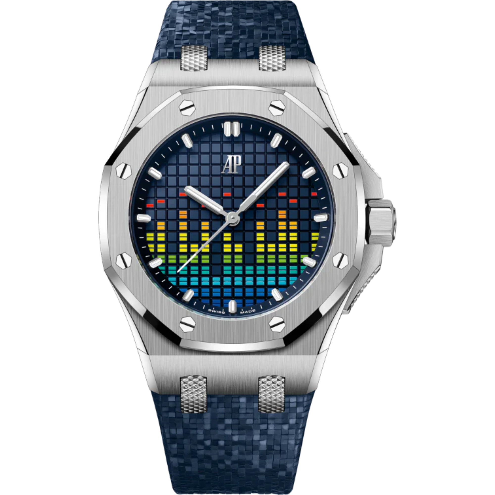 Royal Oak Offshore Selfwinding - Music Edition 37MM Blue Rubber Strap With Constellation Texture Blue Dial With Printed VU Meter Titanium Case - Audemars Piguet