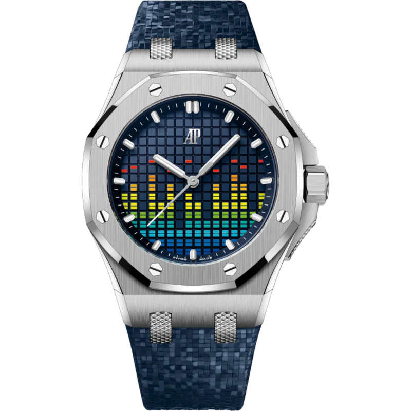 Royal Oak Offshore Selfwinding - Music Edition 37MM Blue Rubber Strap With Constellation Texture Blue Dial With Printed VU Meter Titanium Case - Audemars Piguet