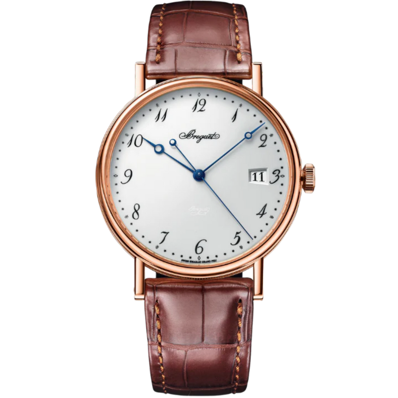 CLASSIQUE 5177 38 MM ROSE GOLD WITH WHITE "GRAND FEU" ENAMEL DIAL - Breguet