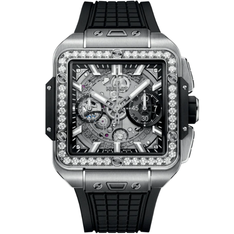 SQUARE BANG 42 MM UNICO TITANIUM DIAMONDS - Hublot