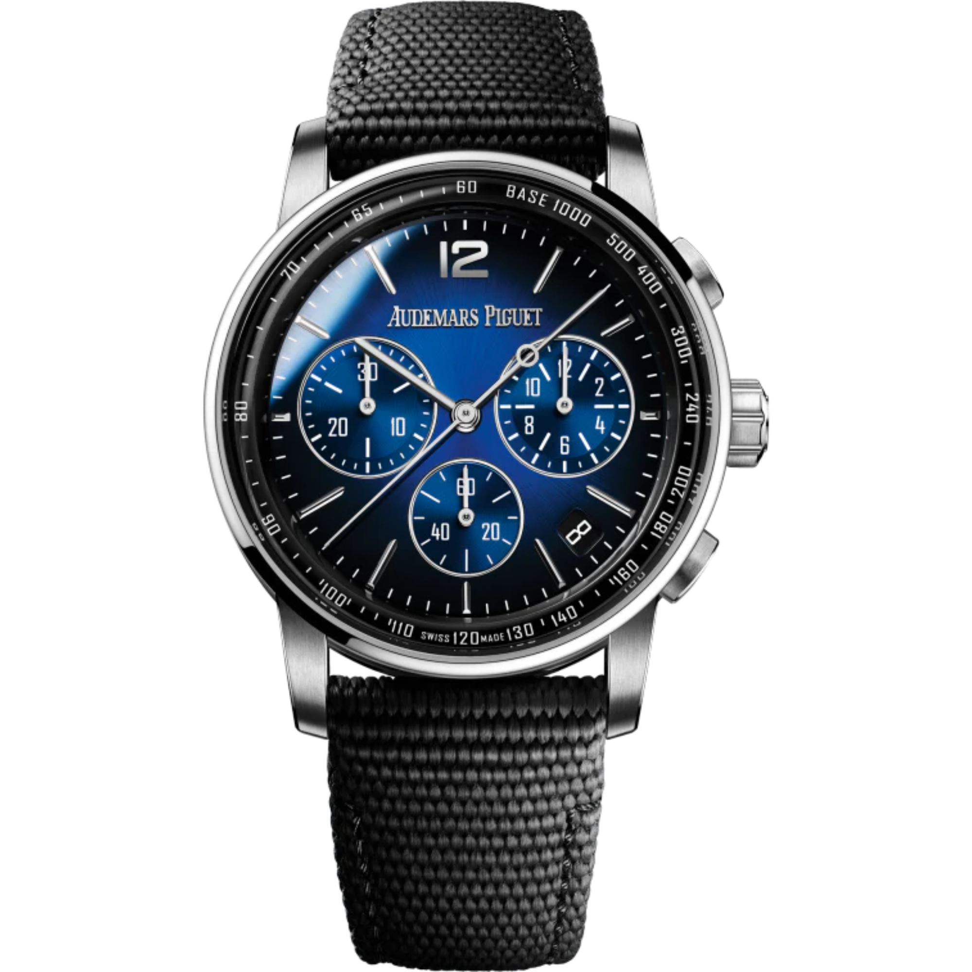 Code 11.59 by Audemars Piguet 41mm Selfwinding Chronograph Black Rubber-Coated Strap Smoked Blue Lacquered Dial 18-Carat White Gold Case - Audemars Piguet