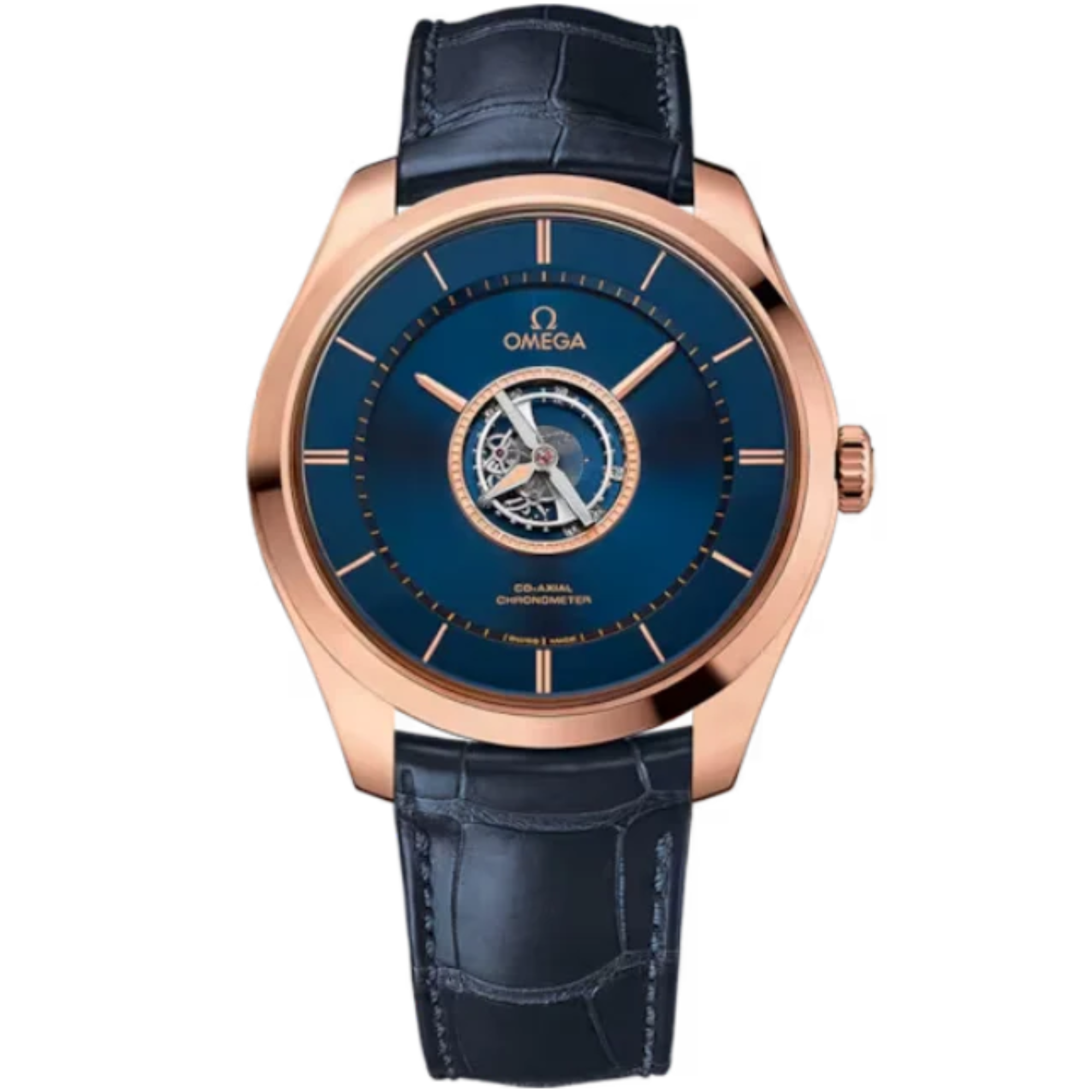 DE VILLE TOURBILLON 44 MM SEDNA™ GOLD WITH BLUE DIAL - Omega