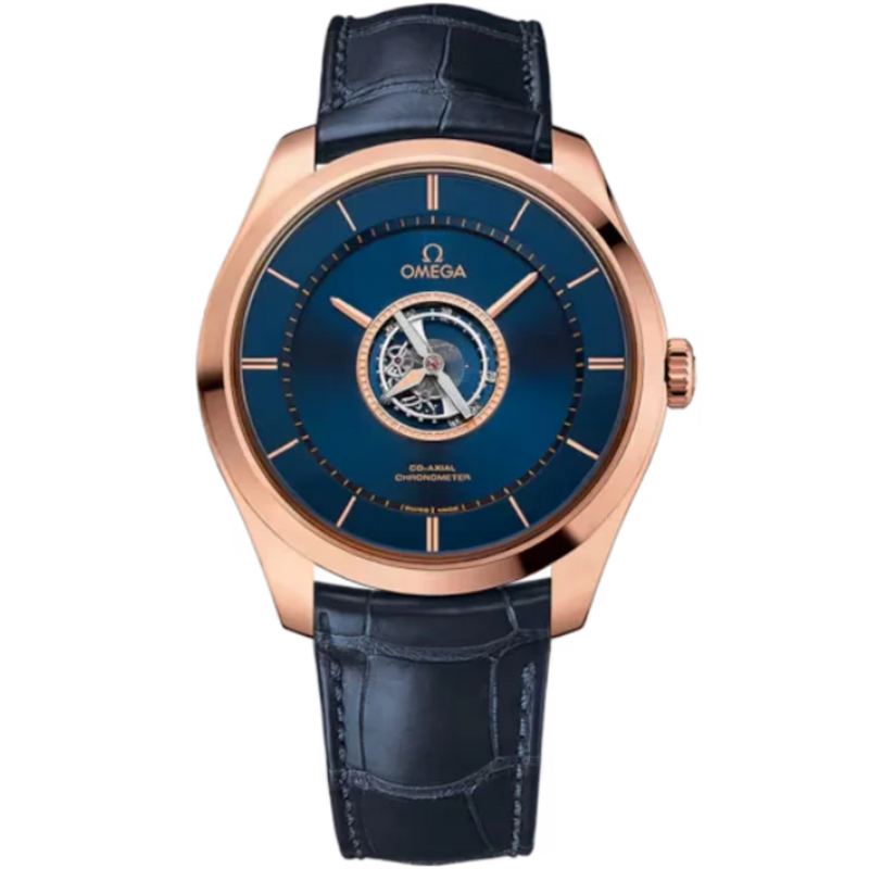 DE VILLE TOURBILLON 44 MM SEDNA™ GOLD WITH BLUE DIAL - Omega