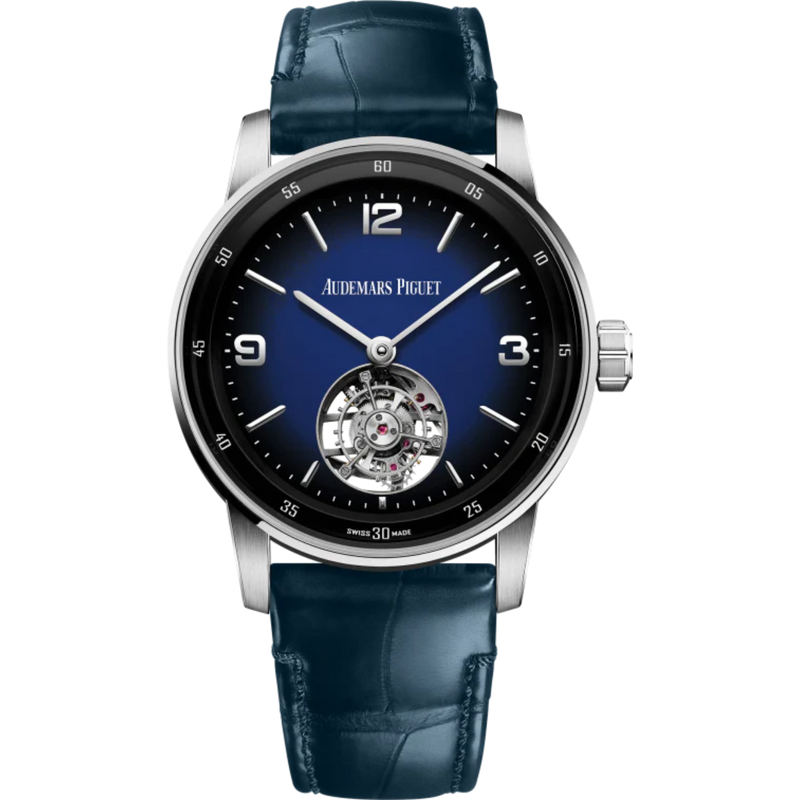 Code 11.59 by Audemars Piguet 41mm Blue Alligator Strap Smoked Blue Enamel Dial 18-Carat White Gold Case - Audemars Piguet