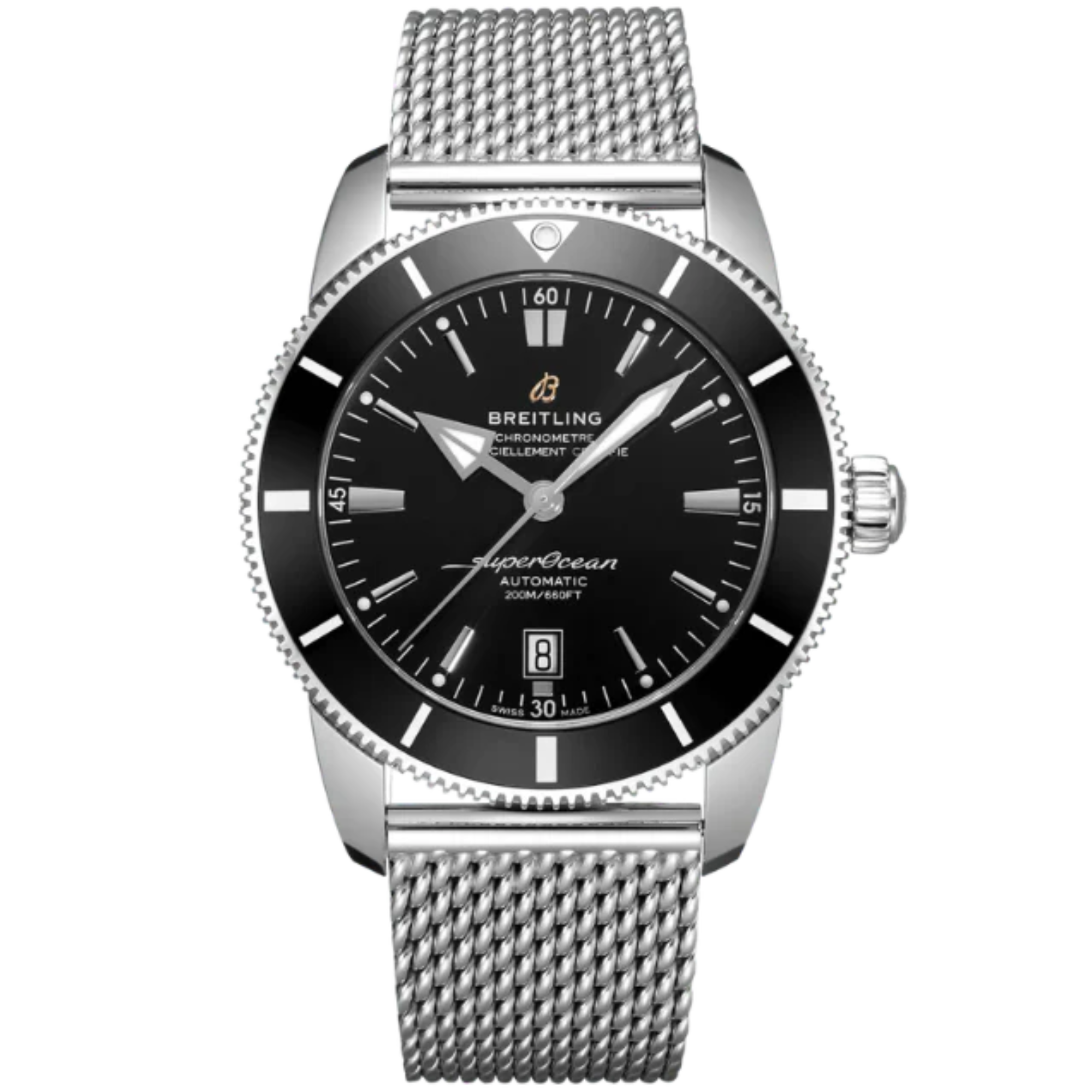 SUPEROCEAN HERITAGE B20 AUTOMATIC 46 MM STAINLESS STEEL WITH BLACK DIAL - Breitling