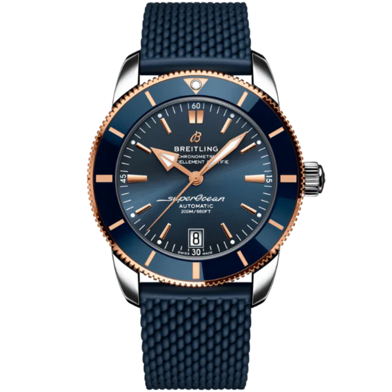 SUPEROCEAN HERITAGE B20 AUTOMATIC 42 MM STAINLESS STEEL & 18K ROSE GOLD WITH BLUE DIAL - Breitling
