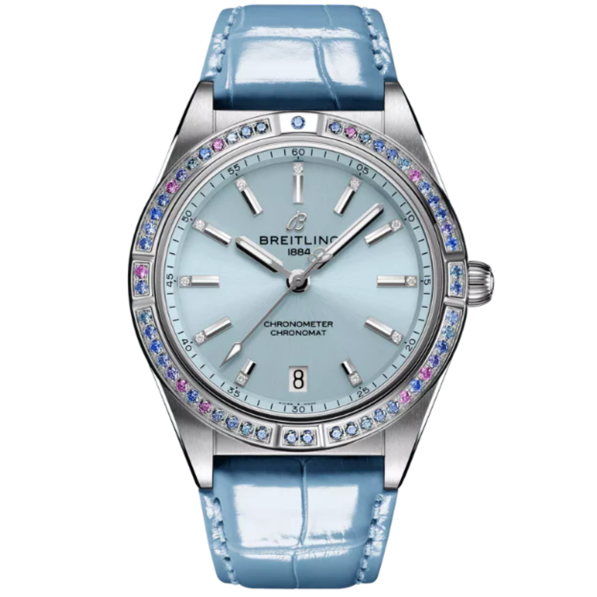 CHRONOMAT AUTOMATIC SOUTH SEA 36 MM STAINLESS STEEL & 18K ROSE GOLD WITH ICE BLUE DIAL - Breitling
