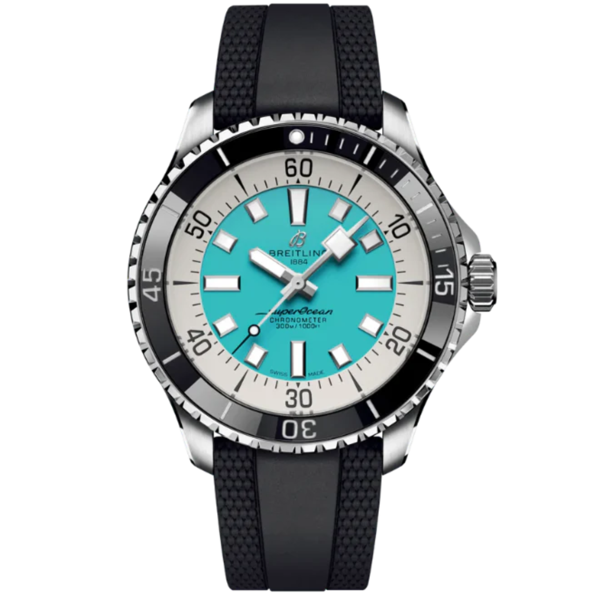 SUPEROCEAN AUTOMATIC 44 MM STAINLESS STEEL WITH TURQUOISE DIAL - Breitling