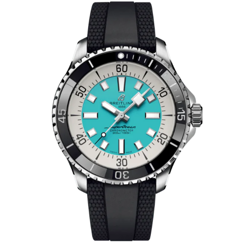 SUPEROCEAN AUTOMATIC 44 MM STAINLESS STEEL WITH TURQUOISE DIAL - Breitling