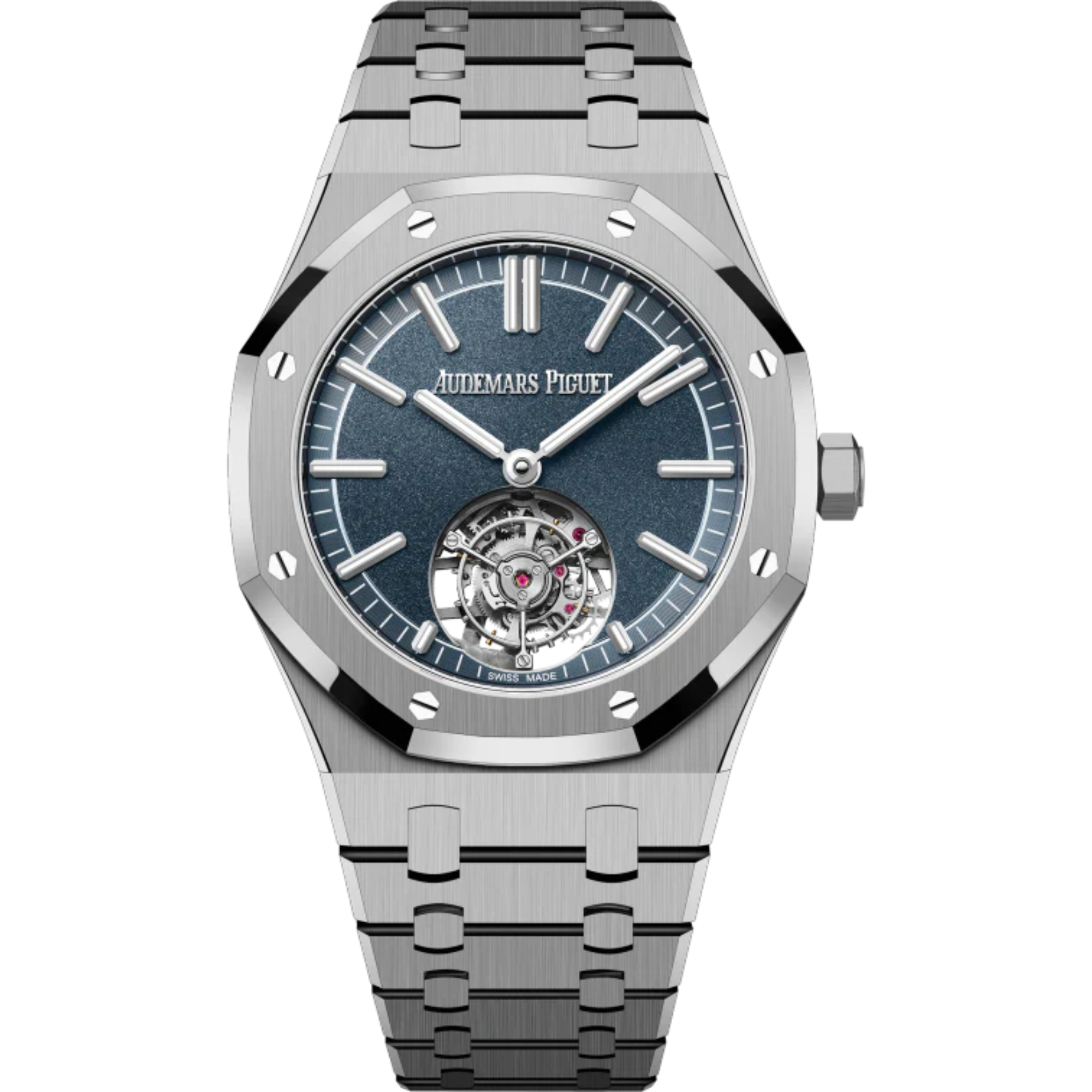 Royal Oak Selfwinding Flying Tourbillon 50th Anniversary 41MM Titanium Bracelet Sandblasted Smoked Blue Dial Titanium Case - Audemars Piguet