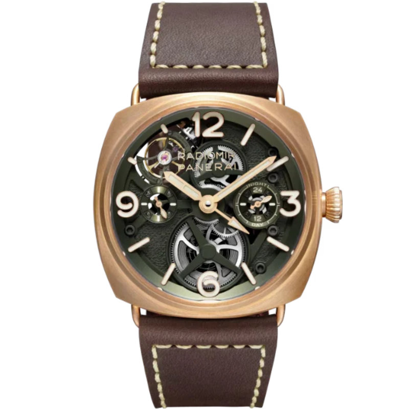 RADIOMIR TOURBILLION GMT BRONZO PAM01284 45 MM BRONZE WITH GREEN DIAL - Panerai