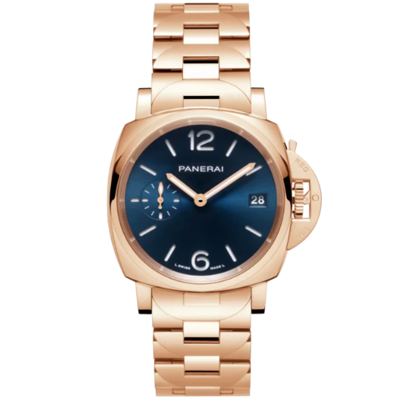 LUMINOR DUE TUTTOORO PAM01182 38 MM GOLDTECH™ WITH BLUE DIAL - Panerai