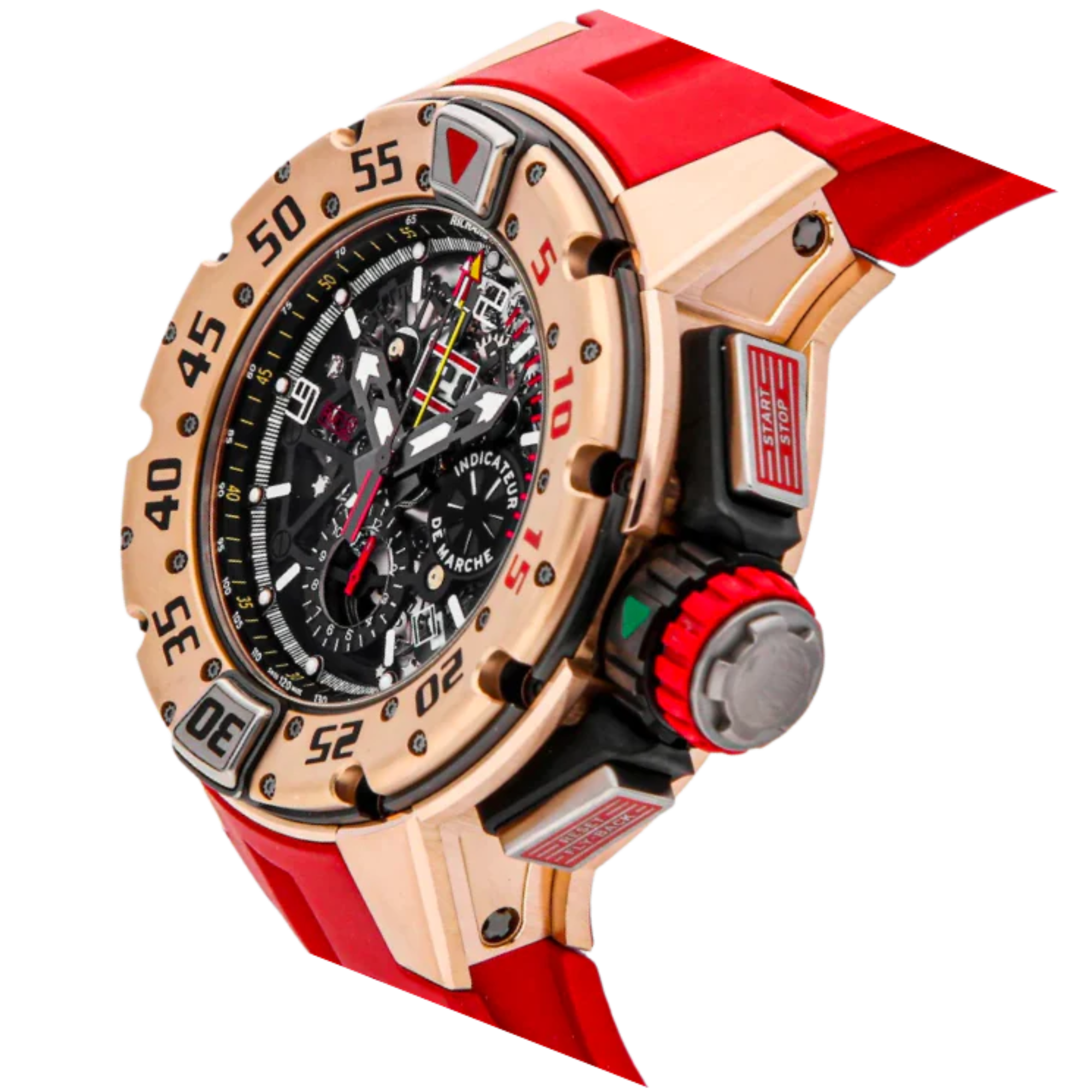 RM 032 Flyback Diver Chronograph Automatic Rubber Strap Rose Gold Case - Richard Mille