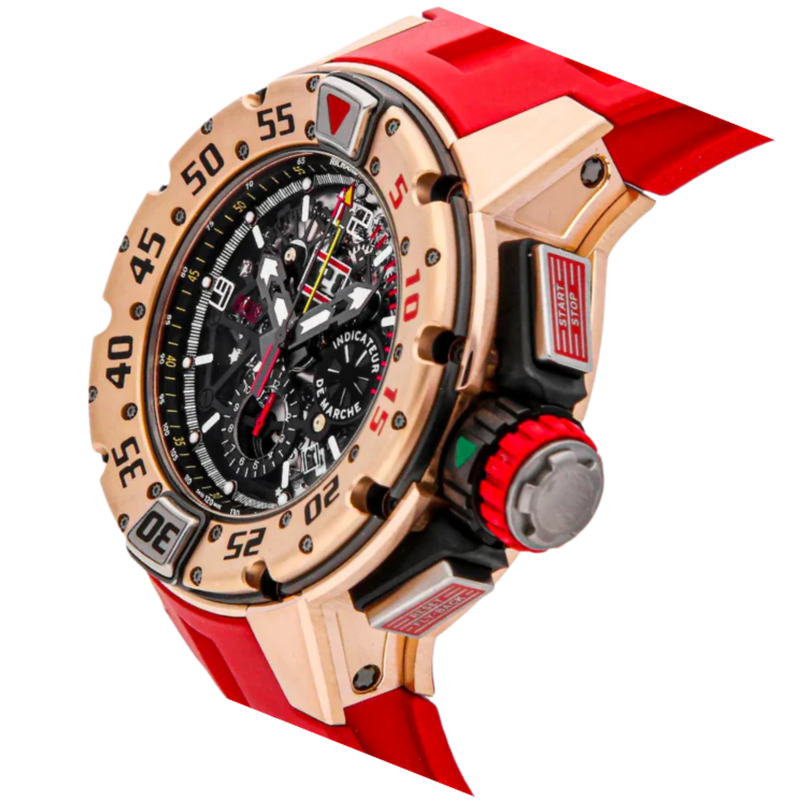 RM 032 Flyback Diver Chronograph Automatic Rubber Strap Rose Gold Case - Richard Mille