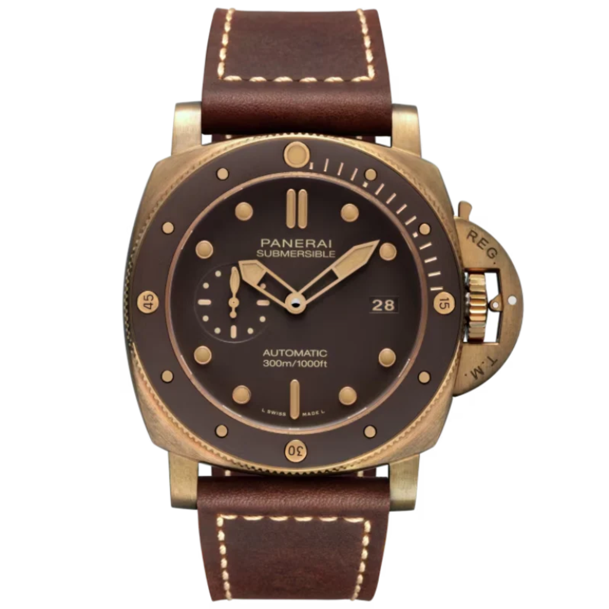 SUBMERSIBLE BONZO PAM00968 47 MM BRONZE WITH BLACK DIAL - Panerai