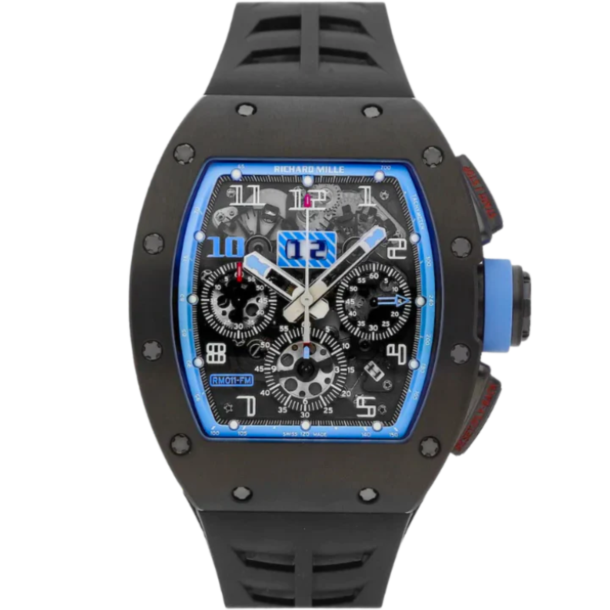 RM 011 Argentina Edition Black Rubber Strap Titanium Case - Richard Mille