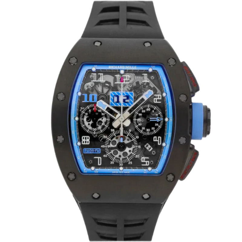 RM 011 Argentina Edition Black Rubber Strap Titanium Case - Richard Mille