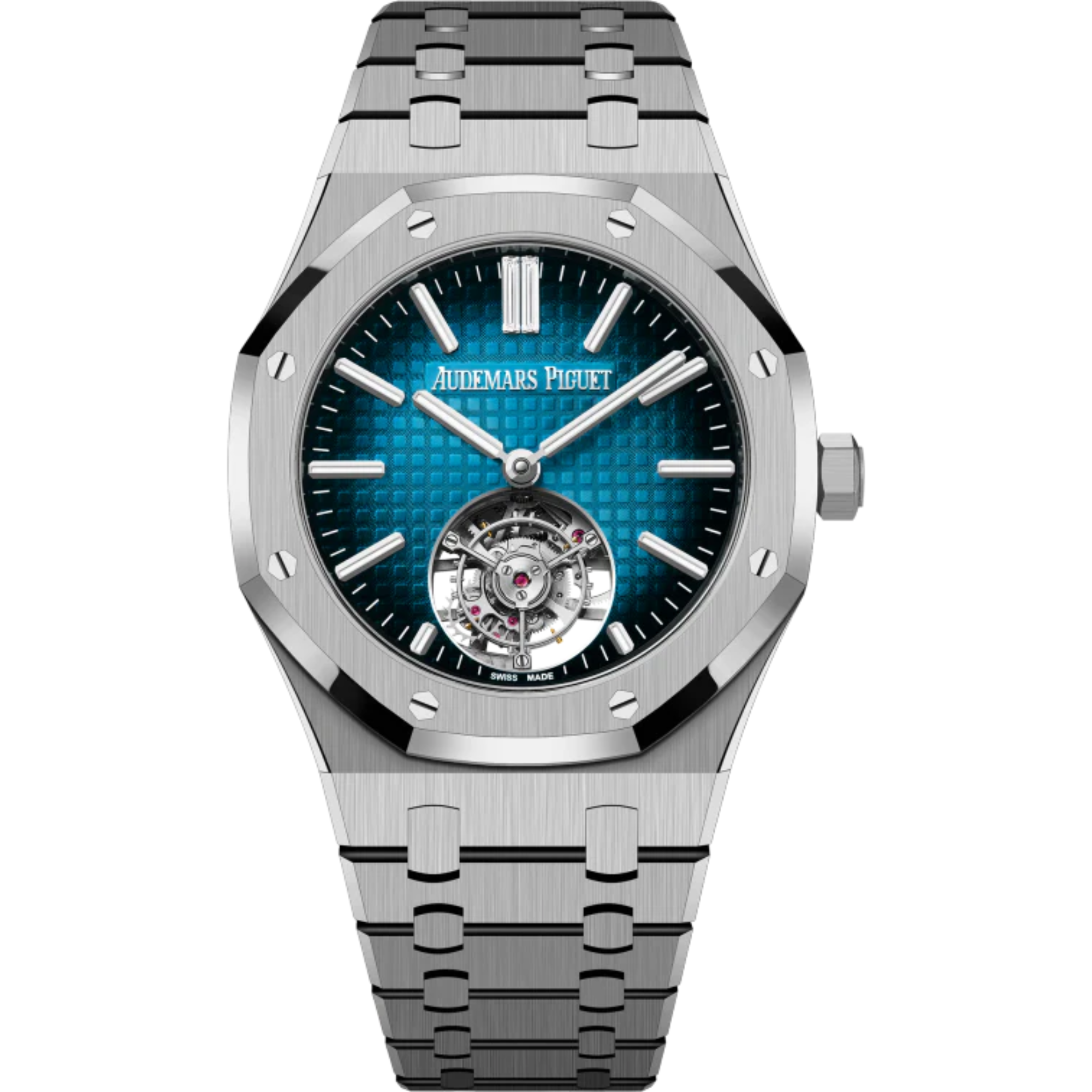 Royal Oak Selfwinding Flying Tourbillon 41MM Titanium Braceletsmoked Blue-Green Dial Titanium Case - Audemars Piguet