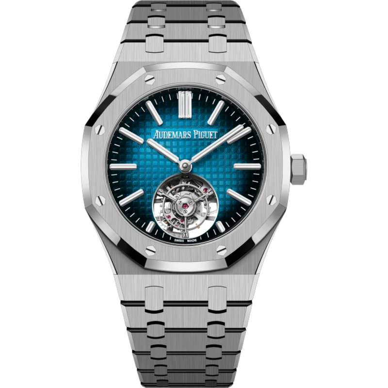Royal Oak Selfwinding Flying Tourbillon 41MM Titanium Braceletsmoked Blue-Green Dial Titanium Case - Audemars Piguet