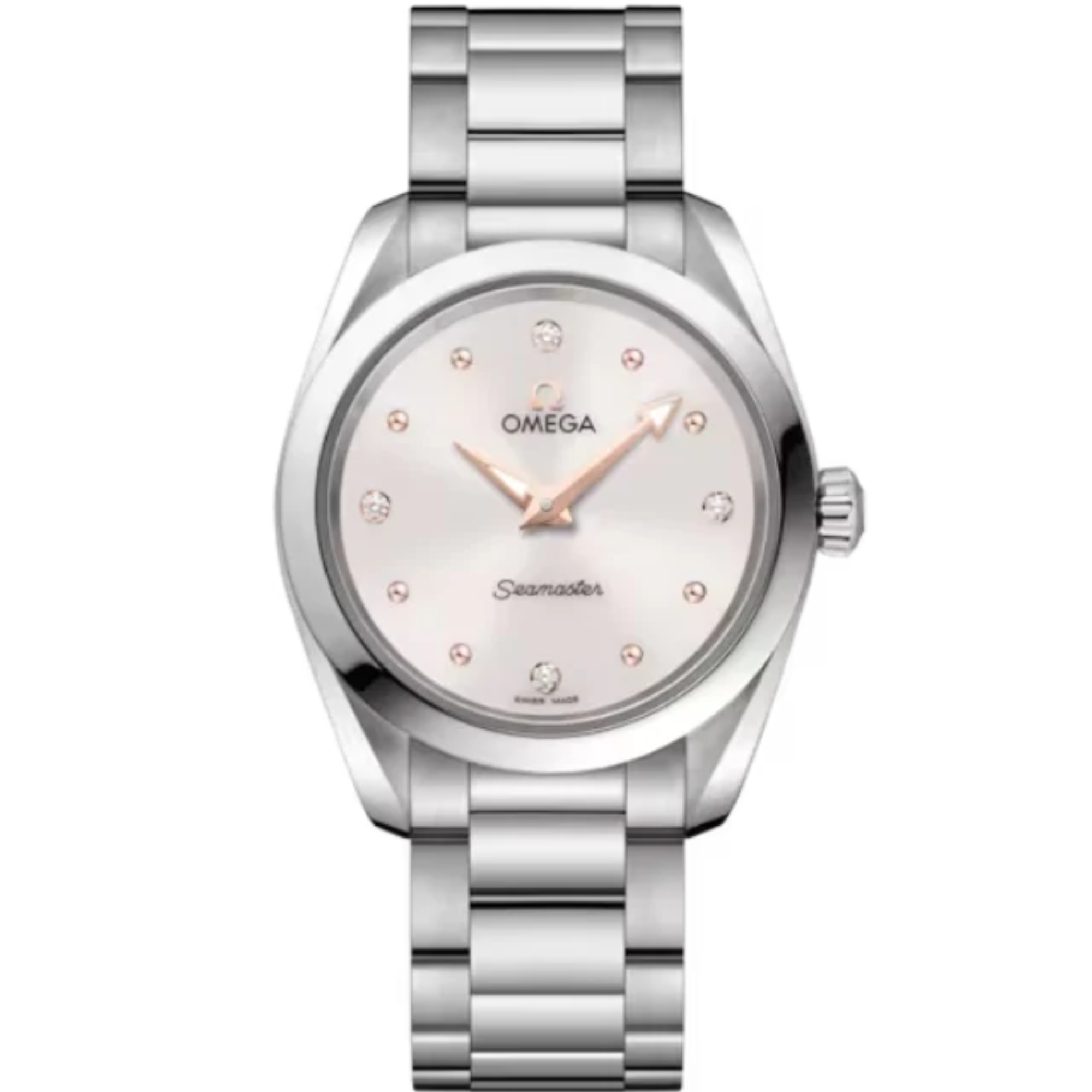 SEAMASTER AQUA TERRA 150M 28 MM STAINLESS STEEL WITH WHITE DIAL - Omega