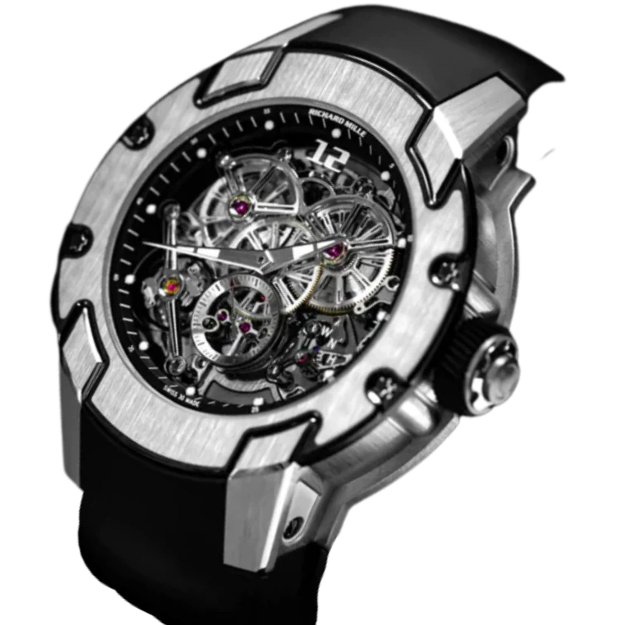 RM 031 Manual Winding High Performance Chronometer Rubber Strap White Gold Case - Richard Mille