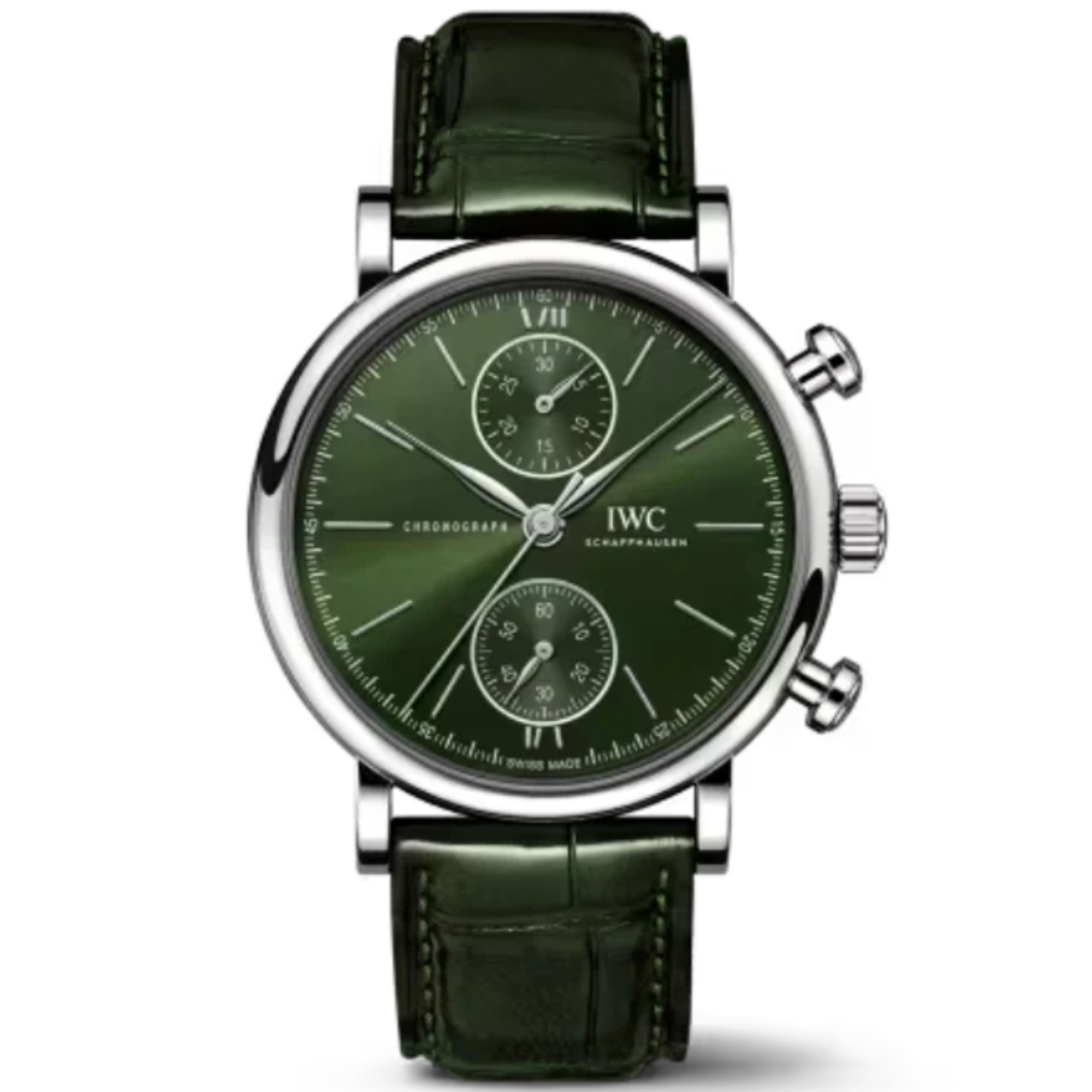 PORTOFINO CHRONOGRAPH 39 MM STAINLESS STEEL WITH GREEN DIAL - IWC
