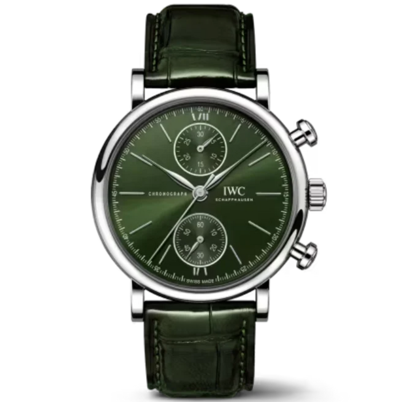 PORTOFINO CHRONOGRAPH 39 MM STAINLESS STEEL WITH GREEN DIAL - IWC