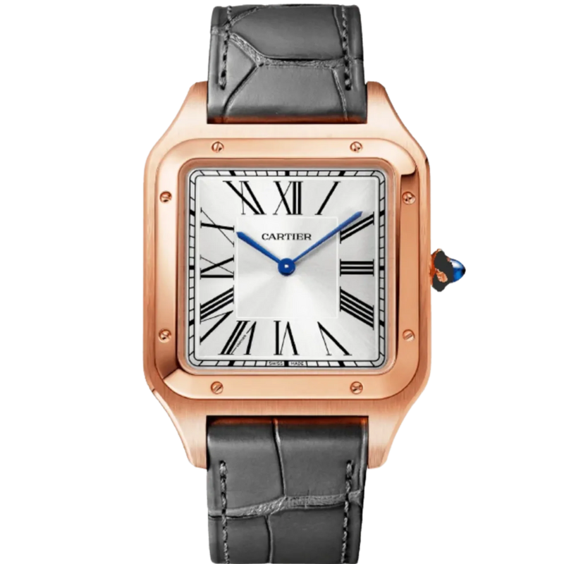 Cartier WGSA0032 Rose Gold Santos-Dumont Silver Dial - Cartier