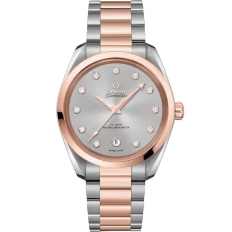 SEAMASTER AQUA TERRA 150M 38 MM STAINLESS STEEL - SEDNA™ GOLD WITH GREY DIAL - Omega