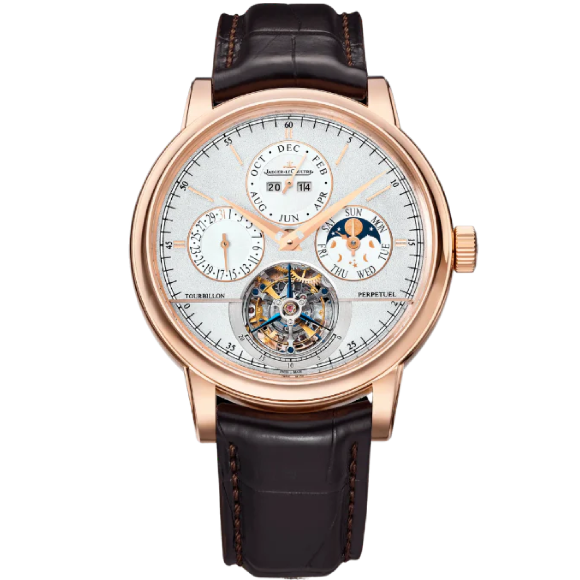 MASTER GRANDE TRADITION CALIBRE 985 42 MM 18K ROSE GOLD WITH SILVER GREY GRAINED DIAL - Jaeger-LeCoultre