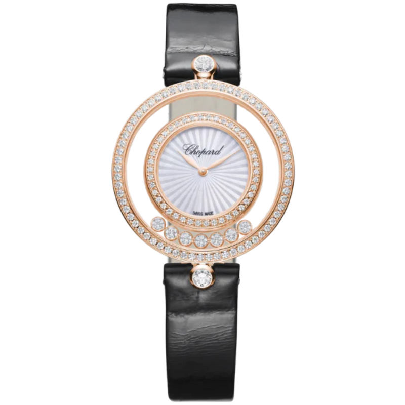 HAPPY DIAMONDS ICONS 32 MM ETHICAL ROSE GOLD WITH MOTHER OF PEARL DIAL - Chopard