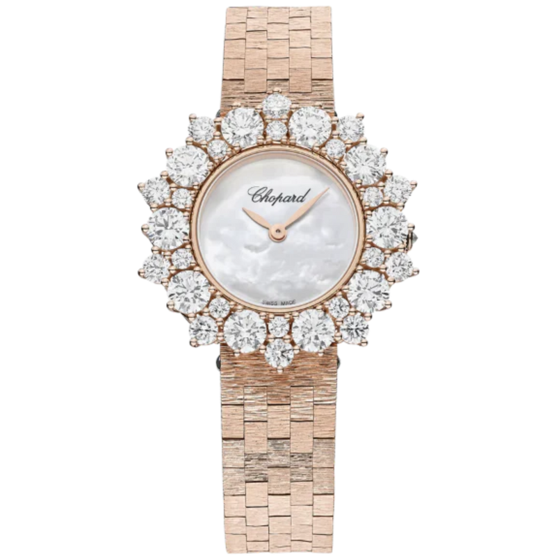 L'HEURE DU DIAMANT ROUND 30 MM ETHICAL ROSE GOLD WITH MOTHER OF PEARL DIAL - Chopard