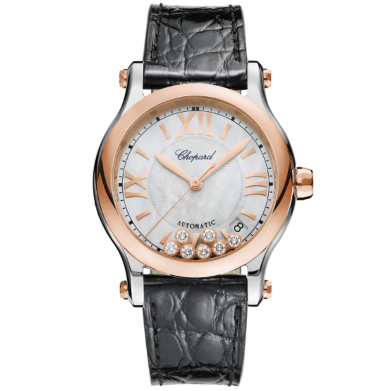 HAPPY SPORT 36 MM ETHICAL ROSE GOLD - LUCENT STEEL™ WITH MOTHER OF PEARL DIAL - Chopard
